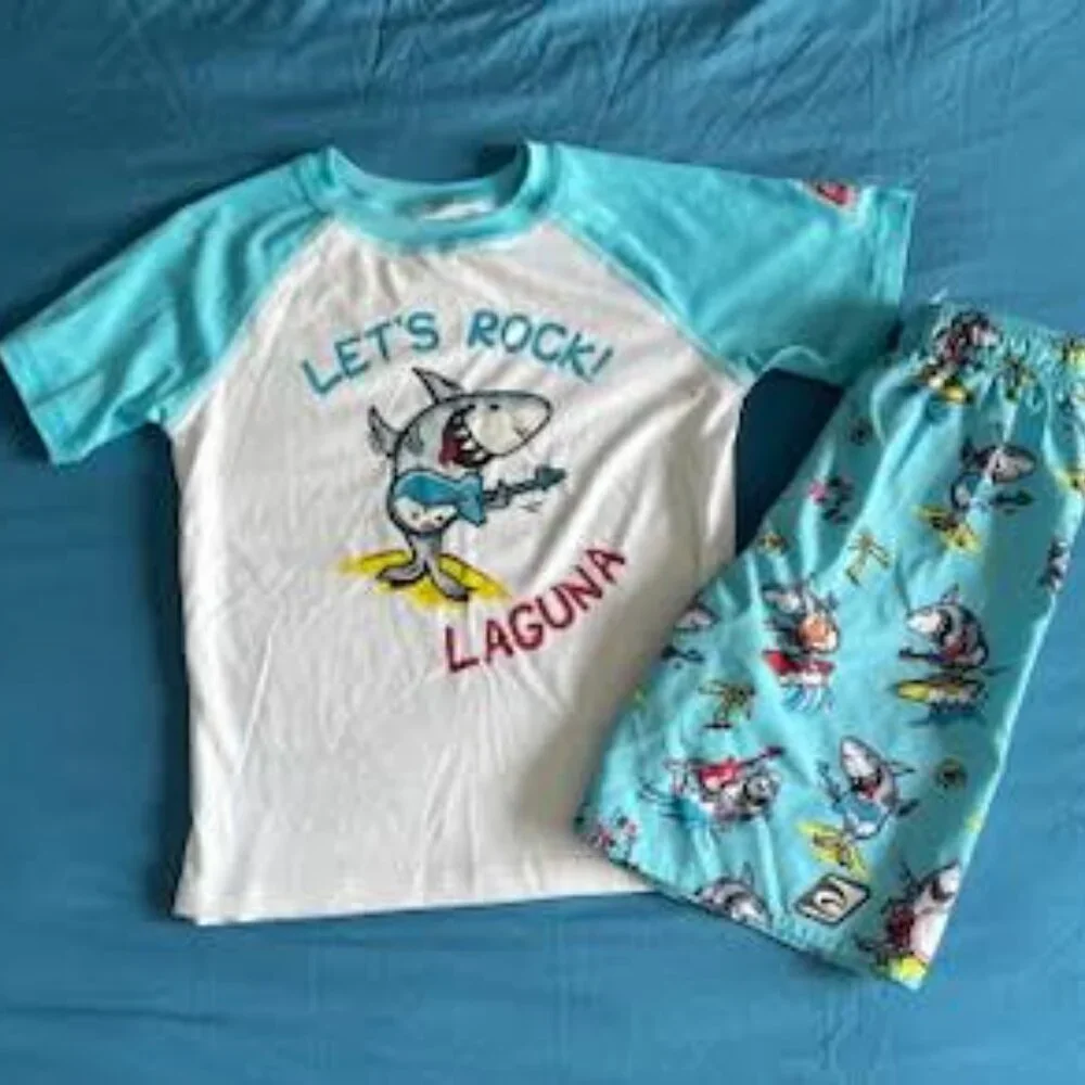 Laguna Boys Swim Set – T-Shirt & Shorts (Size 7)